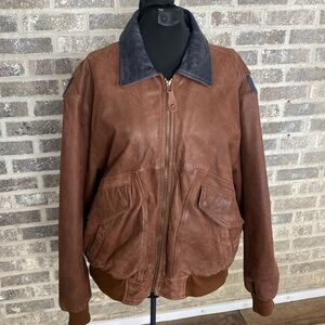 Leather Bomber Jacket